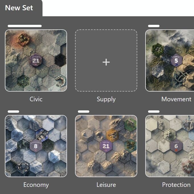 A complete set of cities across all tracks