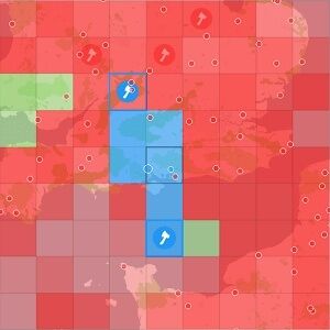 Territory map showing land control