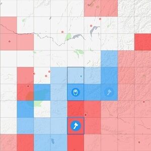 Contested territory map
